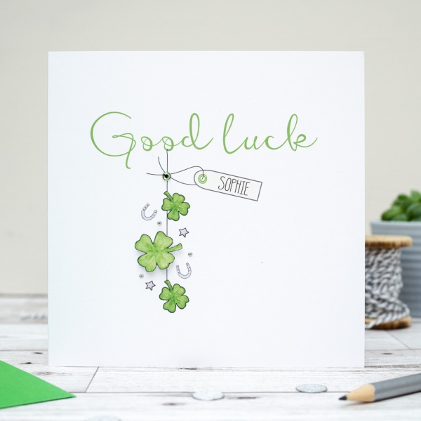 Personalised Good Luck Card